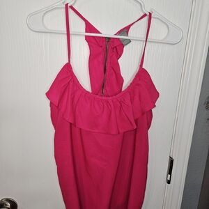 Charlotte Russe Pink Ruffle Blouse